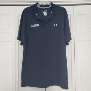Under Armour Loose Heatgear Black Short Sleeve Polo Shirt Men's XL